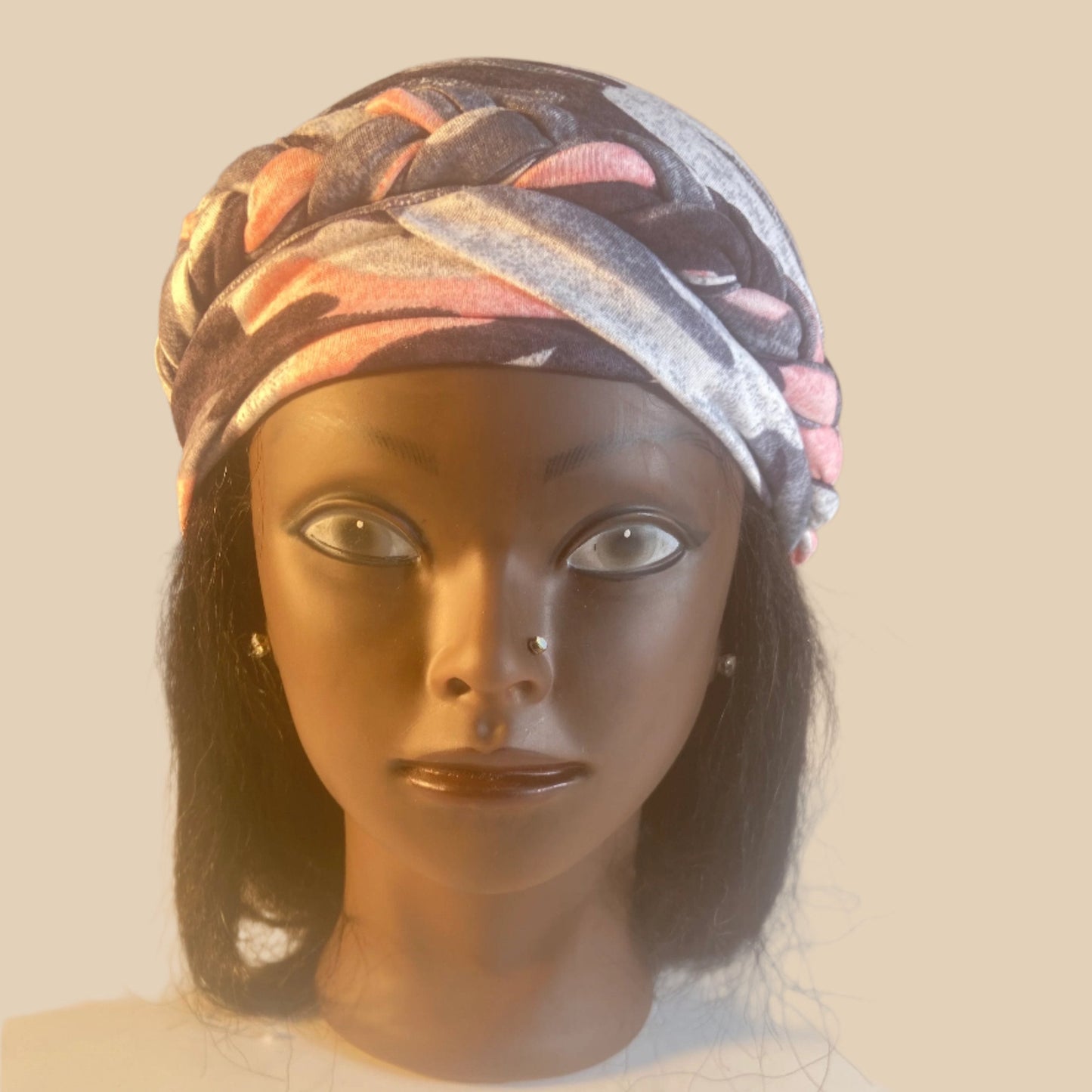 Pink and grey Army camouflage Turban