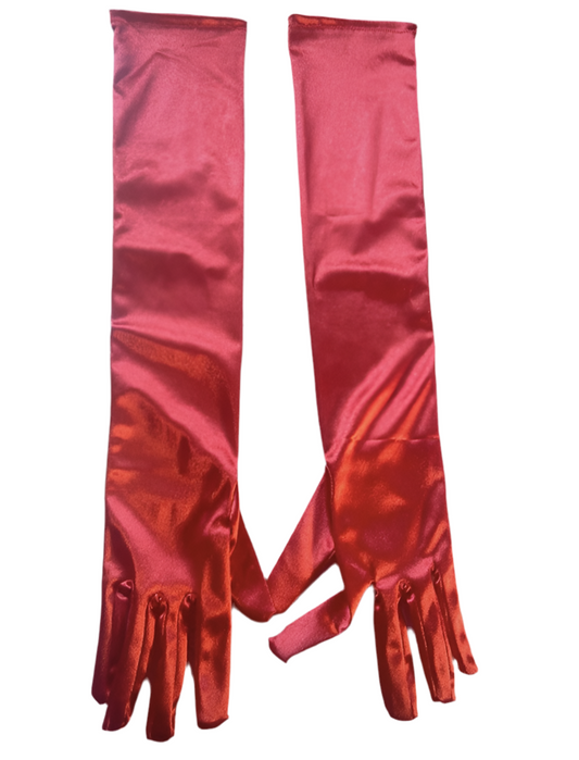 Red Satin Gloves