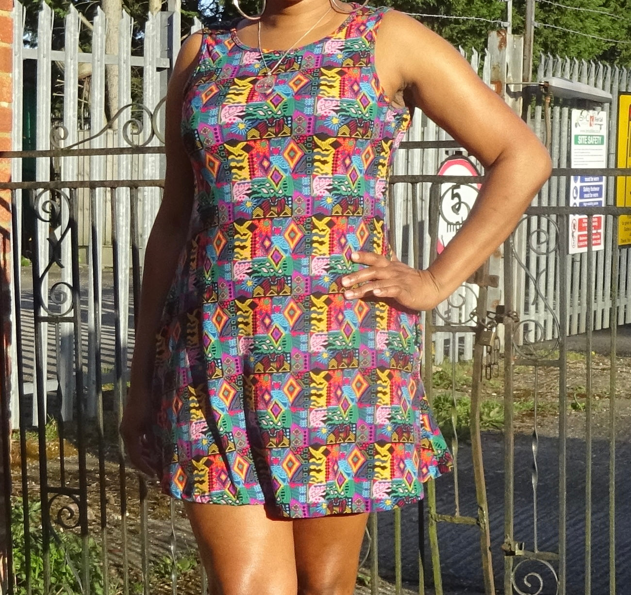 Summer Tribal Dress with Matching Turban