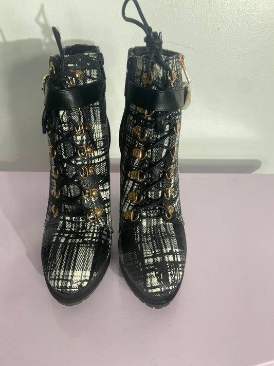 Checkered Ankle Boots