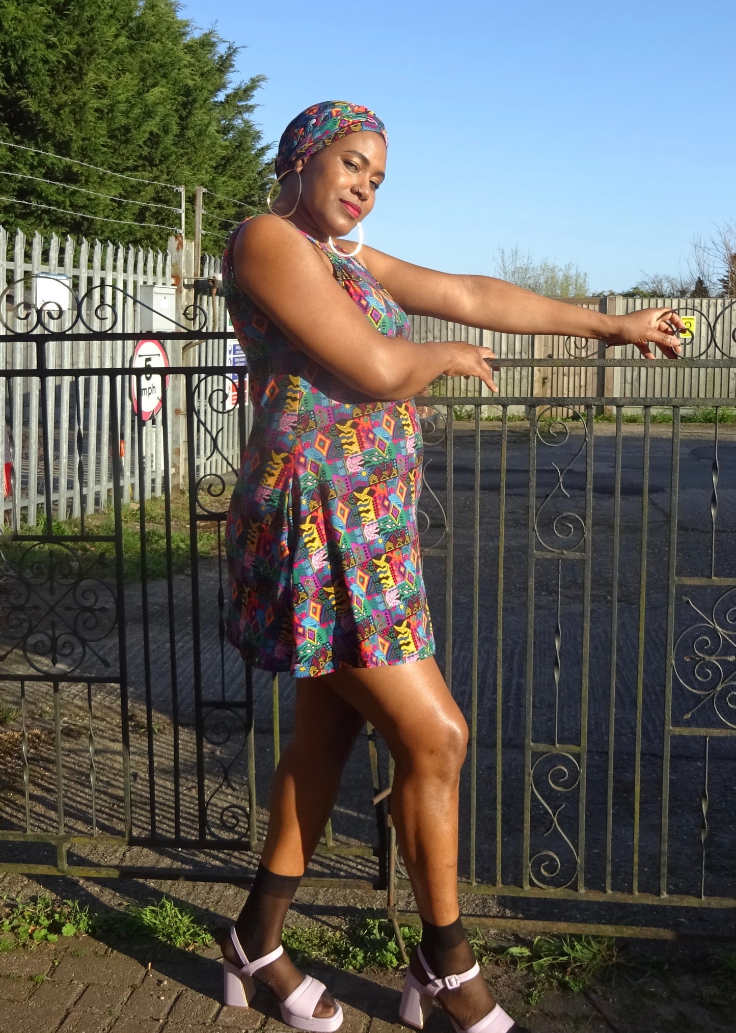 Summer Tribal Dress with Matching Turban