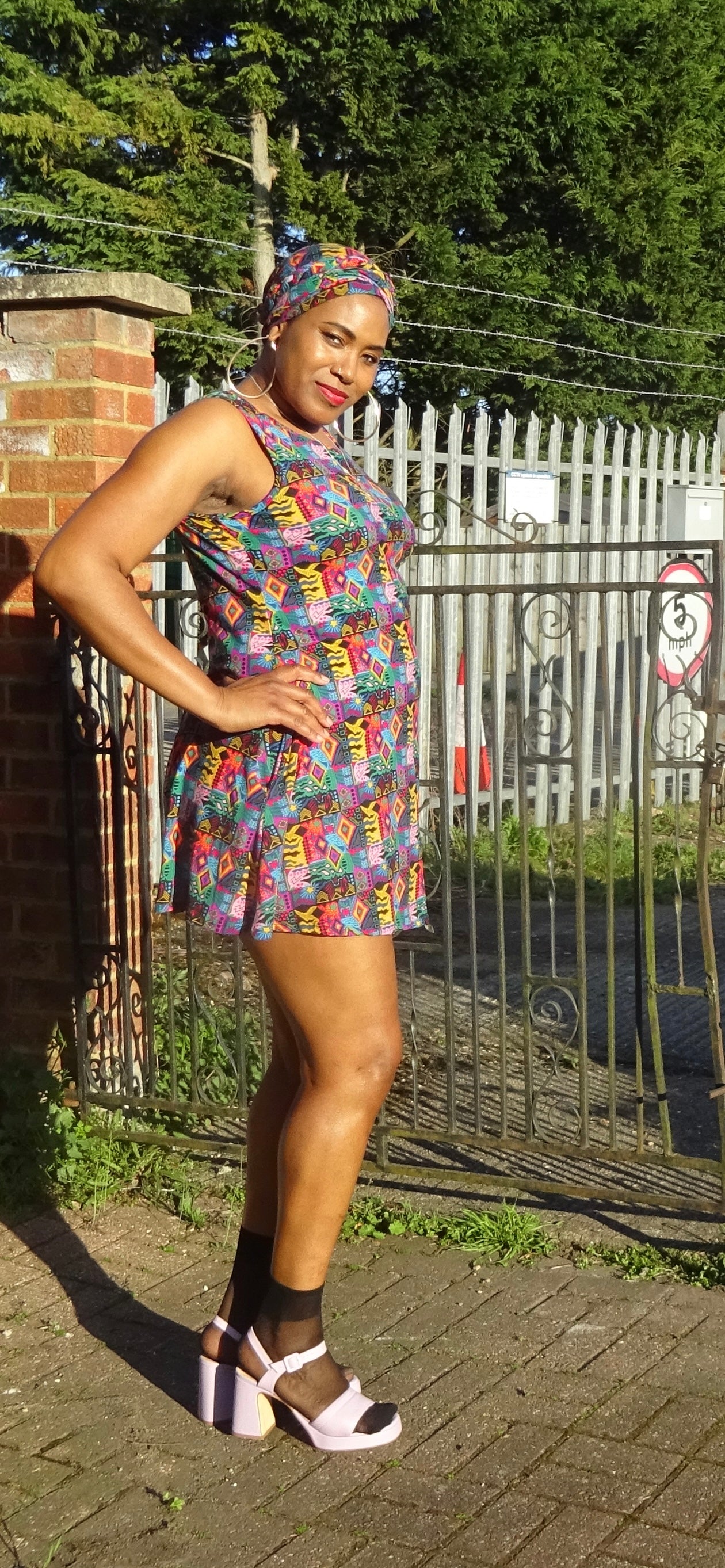 Summer Tribal Dress with Matching Turban