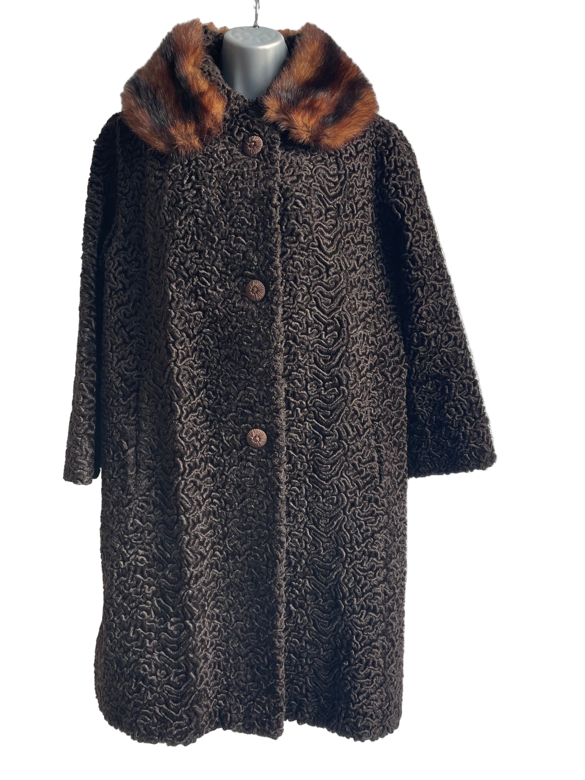 Persian wool coat fur collar 