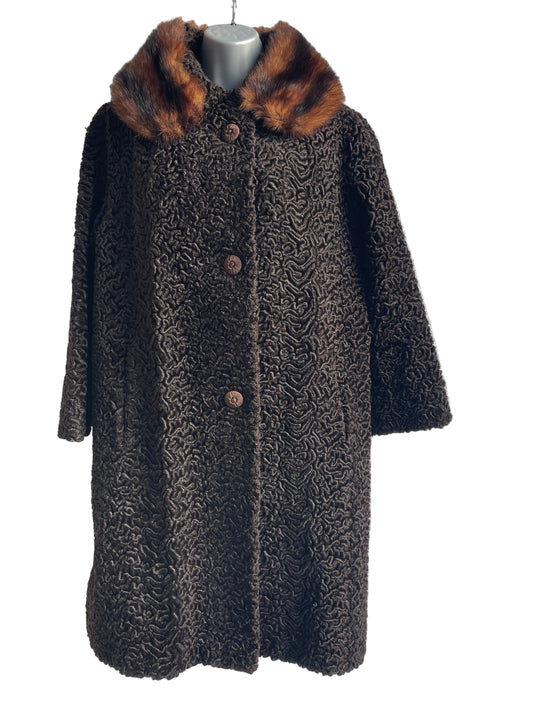 Persian wool coat fur collar 