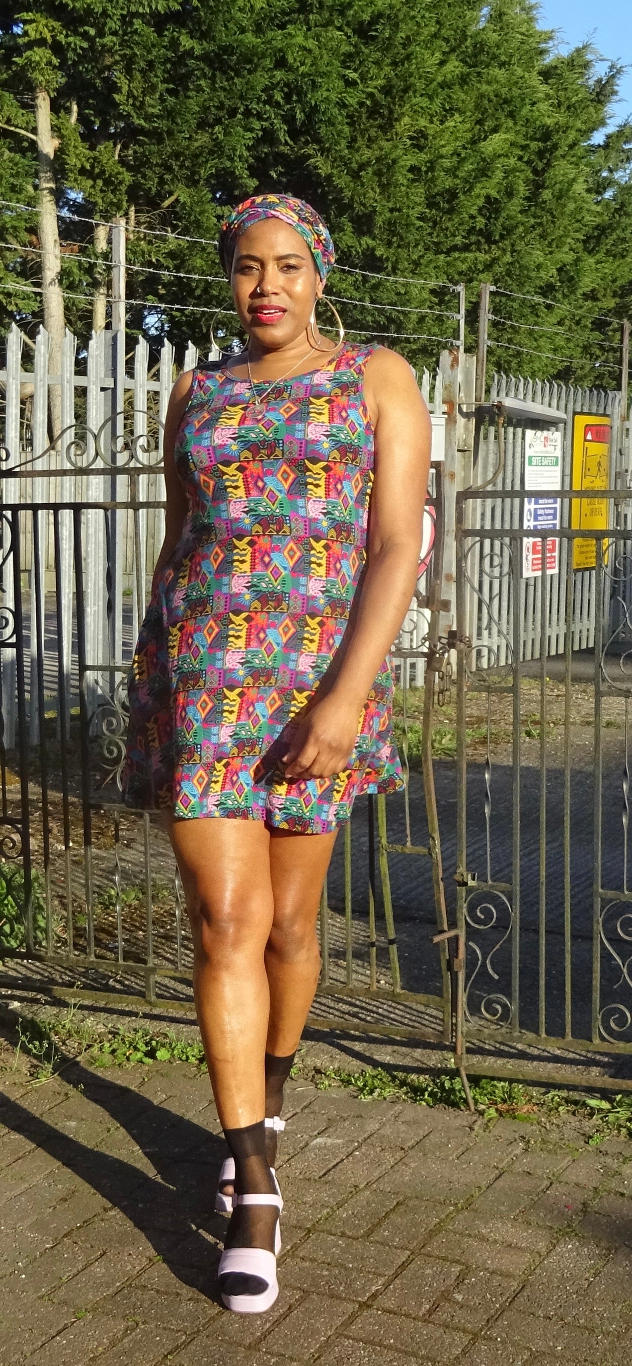 Summer Tribal Dress with Matching Turban