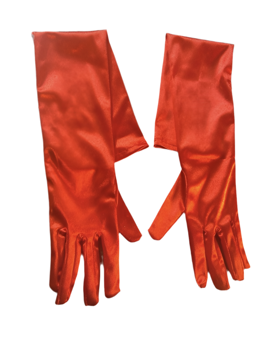 Red Satin Gloves
