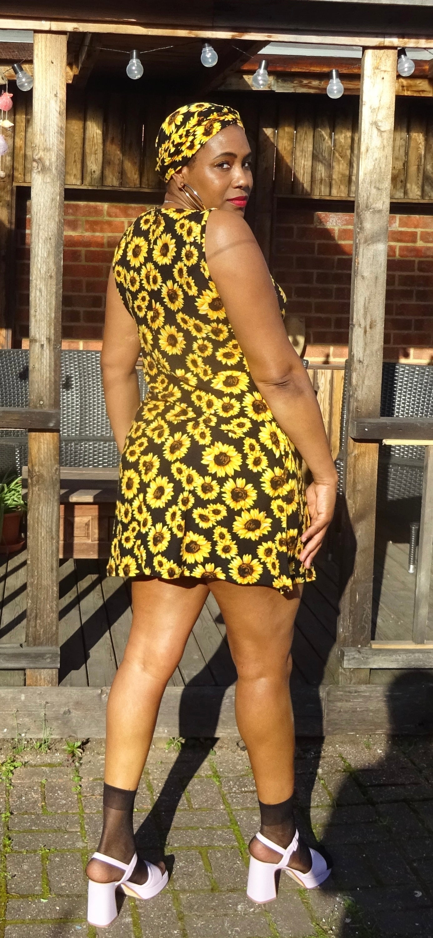 Sunflower Summer Dress With Turban
