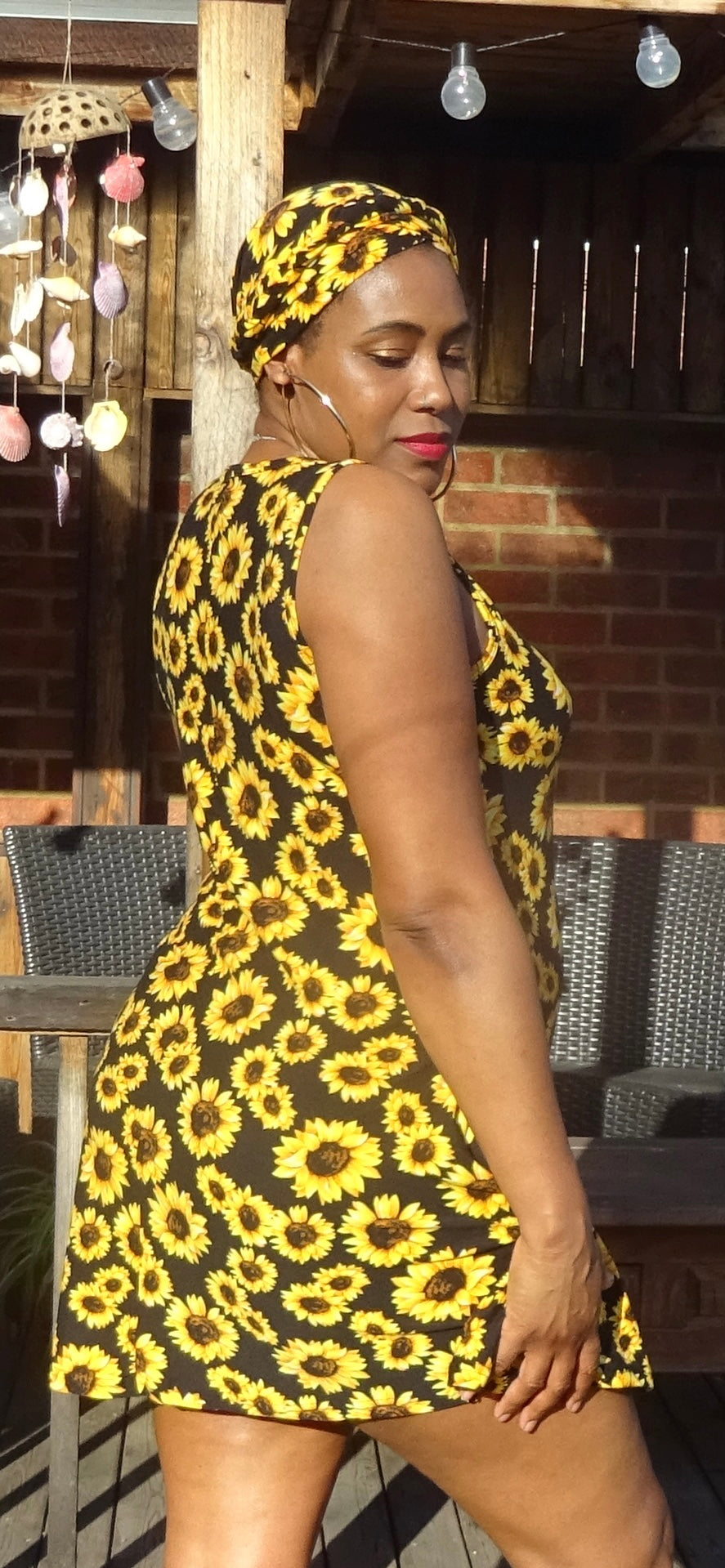 Sunflower Summer Dress With Turban