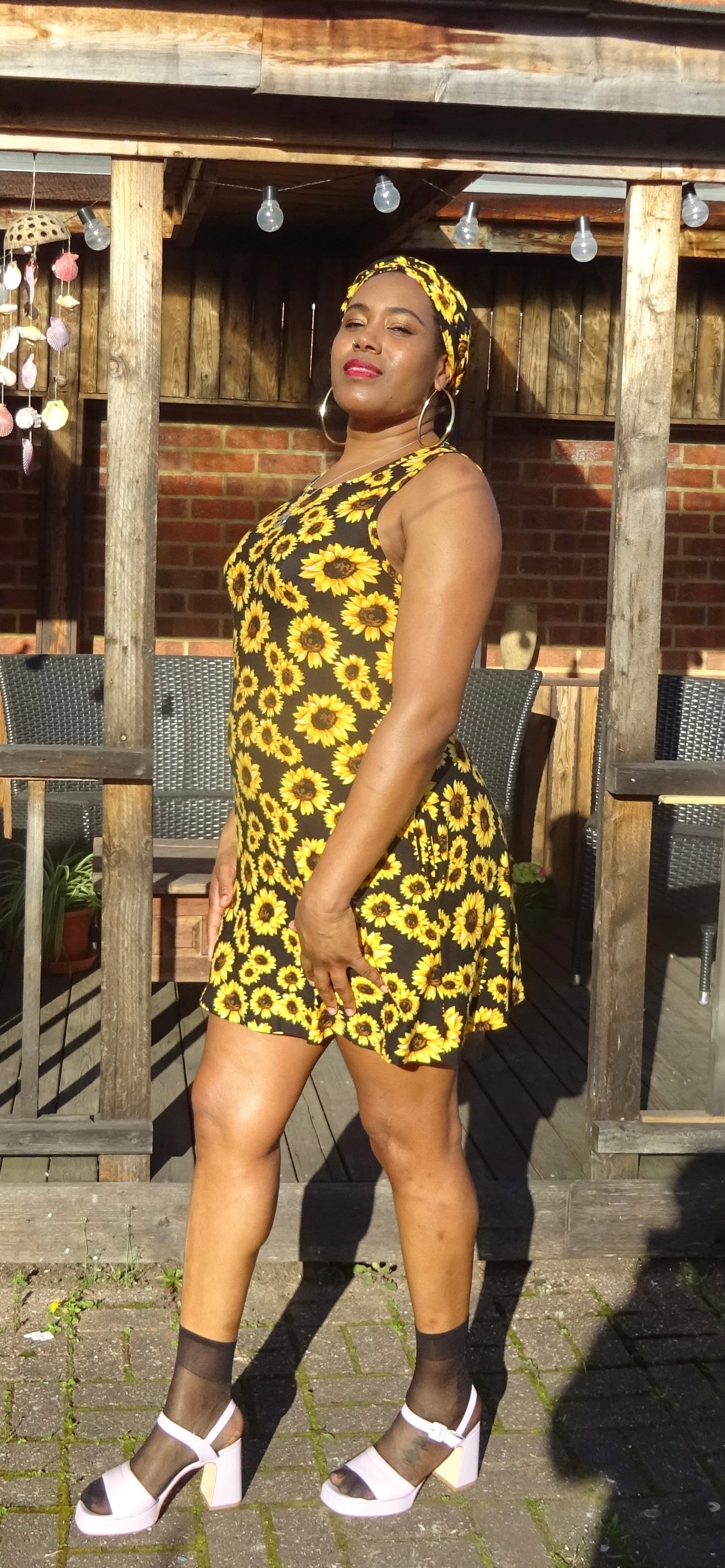 Sunflower Summer Dress With Turban