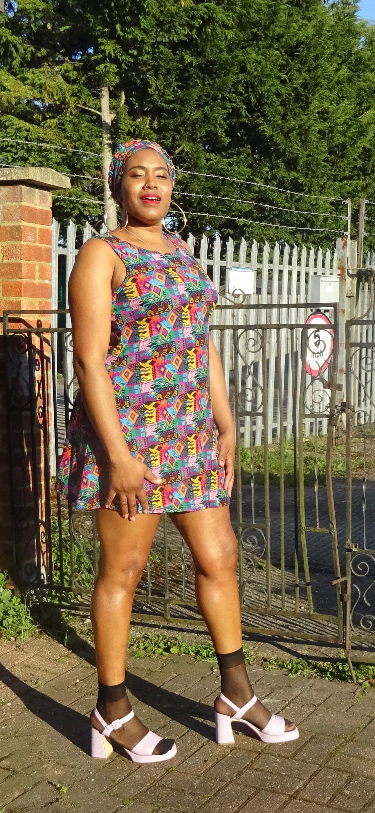 Summer Tribal Dress with Matching Turban