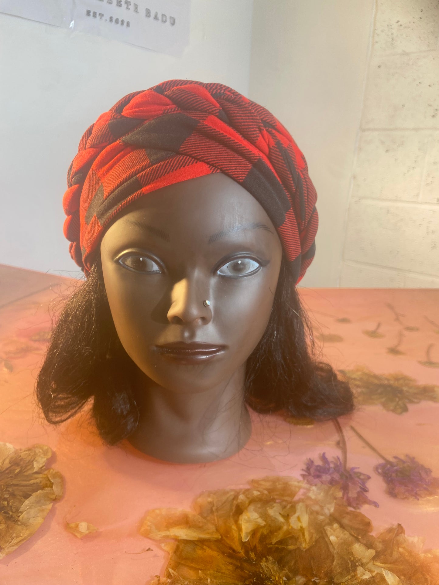 Bohemian Plaid Turban