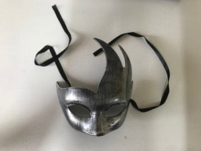 Two His and Hers Extravagant Fancy Dress Masquerade Masks Silver And Purple