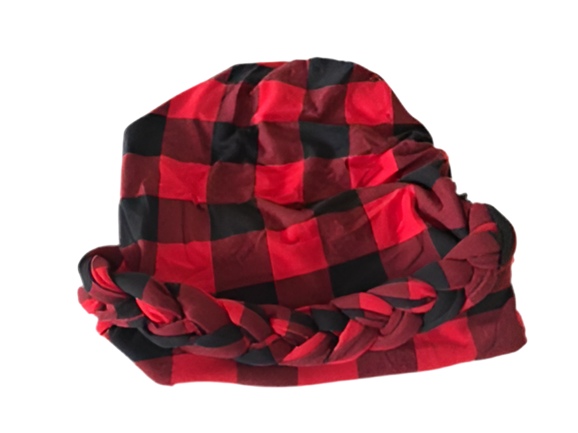 Plaid tartan style headwear accessory